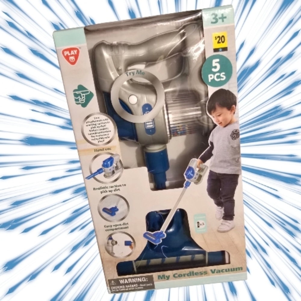 Blue Cordless Vacuum Toy